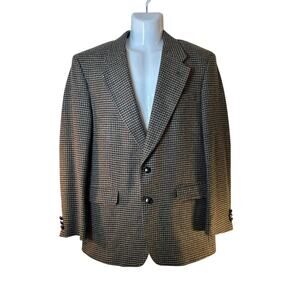 STANLEY BLACKER Men’s Houndstooth 100% Wool Blazer/Sports Coat / Size: 42L